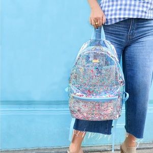 Clear confetti backpack Packed Party